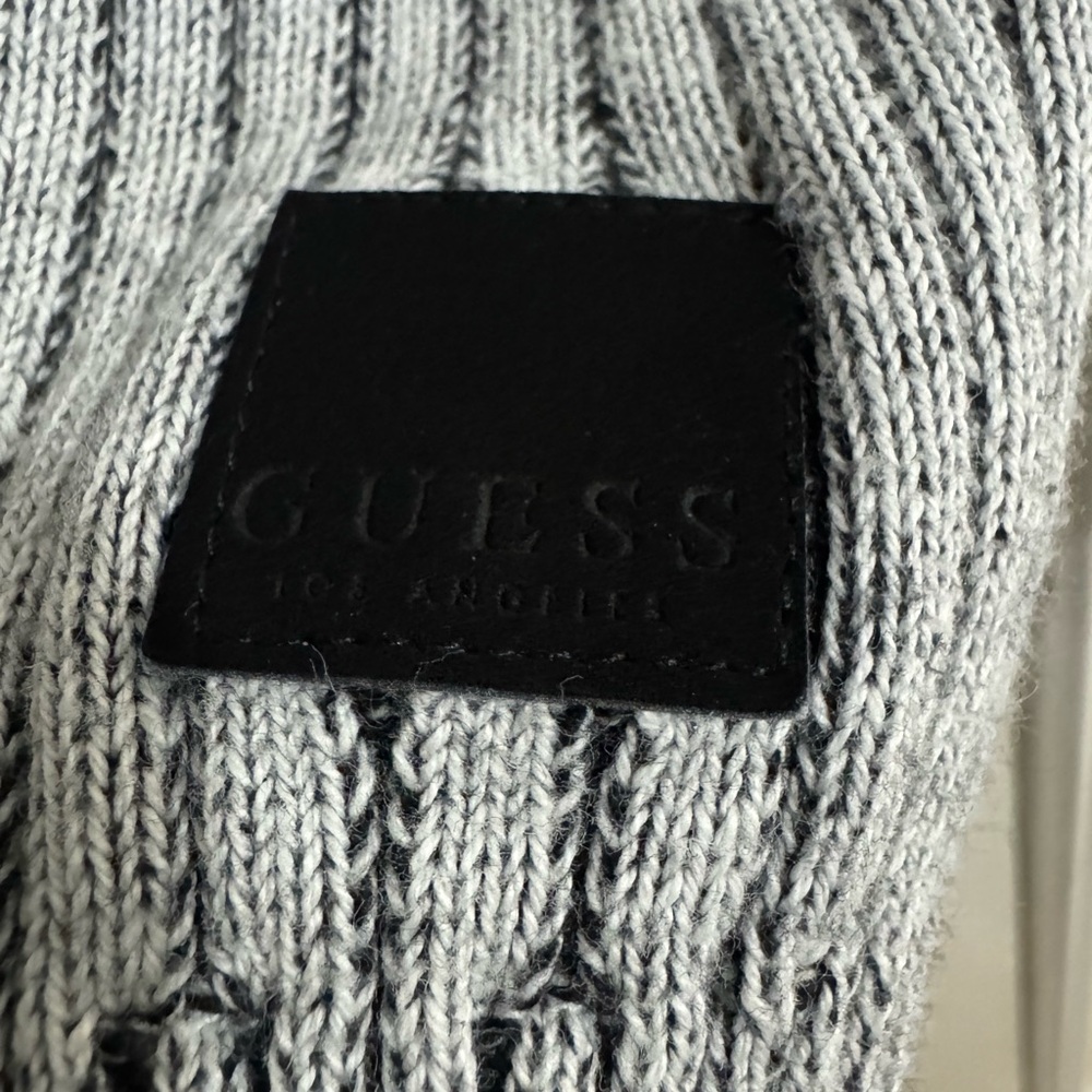 Men’s Guess Gray Zip-Up Ribbed Sweater size small - Picture 5 of 12